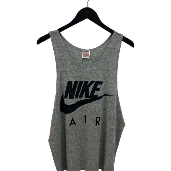 EC VTG | Nike Air Muscle Tee Tank  | Men's L | Heather Gray | 1990s Vintage - Picture 1 of 4